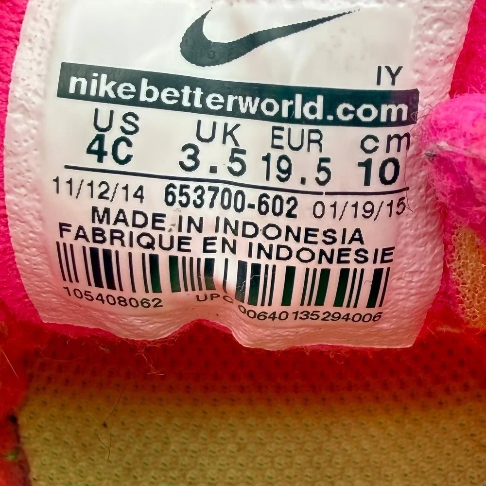 Baby Infant Girl Nike Flex Experience 3 TDV Pink Orange 653700-602 Shoes Size 4C